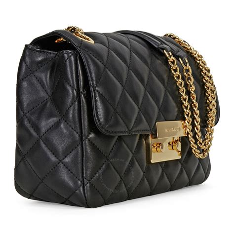 michael kors white leather handbags|michael kors quilted bag black.